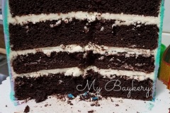 Tall 4 layers - Chocolate Cake with Mermaid Designs. (8 Inch)