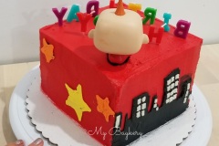 Milk Tea Layer Cake - Filled & Covered with Milk Tea Swiss Meringue Buttercream