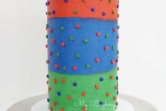 PJ Masks - 6 Layers of 5 inches Oreo Cake Layers filled with Oreo Swiss Meringue Buttercream