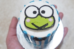 Keroppi: Chocolate Cake with Vanilla Whipped Cream