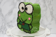 Keroppi: Vanilla Cake with Vanilla Swiss Meringue Buttercream