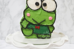 Keroppi: Vanilla Cake with Vanilla Swiss Meringue Buttercream