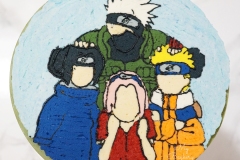 Naruto Team 7 : 5 Inch Chocolate Cake with Chocolate Swiss Meringue Buttercream