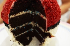 Pokeball - Chocolate Cake with Coffee Swiss Meringue Buttercream