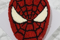 Spiderman - Matcha Genoise Cake with Black Sesame Buttercream