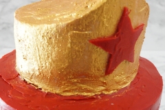 Wonderwoman - Chocolate Cake with Strawberry Swiss Meringue Buttercream