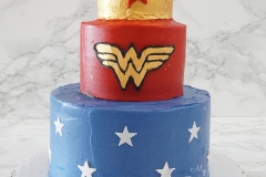 Wonderwoman - Chocolate Cake with Strawberry Swiss Meringue Buttercream