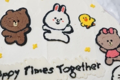 Line Friends: Chocolate Cake with Chocolate Swiss Meringue Buttercream