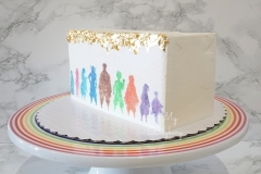 Demon Slayer - Black Sesame Cake with Red Bean Swiss Meringue Buttercream