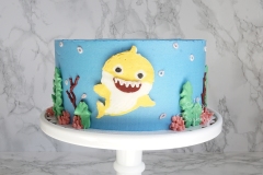 Baby Shark - Vanilla Cake with Vanilla Swiss Meringue Buttercream