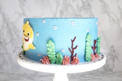 Baby Shark - Vanilla Cake with Vanilla Swiss Meringue Buttercream
