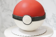 Chocolate Pokeball with hidden Pikachu Cake inside