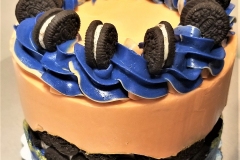 Knicks Theme -Faultline Cake with Mini Oreos