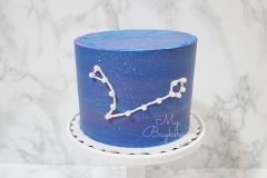 Pisces Constellation Star - Vanilla Chiffon Cake with Chocolate Whipped Cream