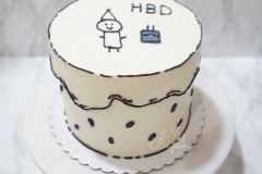 Comic Cake - Vanilla Cake with Chestnut Paste and covered in Swiss Meringue Buttercream