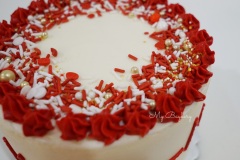 Matcha Cake filled with Red Bean Whipped Cream