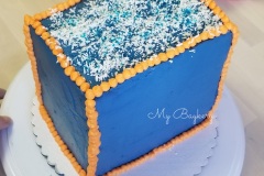 Knicks Themed Rectangle Cake