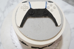 Playstation:  Black Sesame Cake with Red Bean Whipped Cream