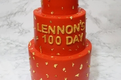 100 Day Cake - Red Velvet Cake with Cream Cheese Frosting