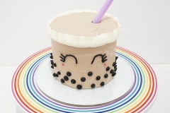 Bubble Tea Cake - Orange Sponge Cake with Milk Tea Swiss Meringue Buttercream