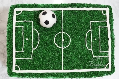 Soccer Theme: Chocolate Cake with Vanilla Swiss Meringue Buttercream