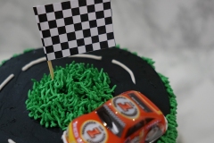 Race Track: Black Sesame Genoise with Matcha Swiss Meringue Buttercream