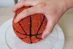 Basketball - Vanilla Cake with Vanilla Swiss Meringue Buttercream