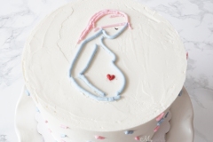 Gender Reveal - Vanilla Cake with Orange Swiss Meringue Buttercream