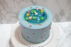 Duck Pond Cake - Chocolate Cake with Oreo Buttercream (Pond made with agar agar)