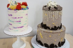 Two Tier Chocolate Cake + Fruit Cake