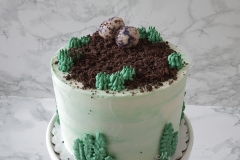 Vanilla Cake with Red Bean Swiss Meringue Buttercream