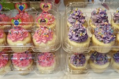 Vanilla Cupcakes with Vanilla Swiss Meringue Buttercream (Pink and Purple Swirls)