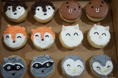 Woodland Theme Baby Shower - Woodland Animal Cupcakes - Vanilla Cupcake with Chestnut Paste Filling