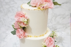 Hojicha Cake with Black Sesame Swiss Meringue Buttercream - 2 Tier (8"+6")