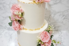 Hojicha Cake with Black Sesame Swiss Meringue Buttercream - 2 Tier (8"+6")