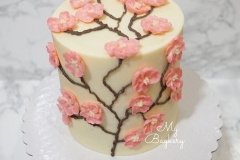 Cherry Blossom Theme - Chocolate Cake with Red Bean Paste Filling